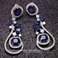 2018 most popular earring spinel blue zircon stone jewelry earring